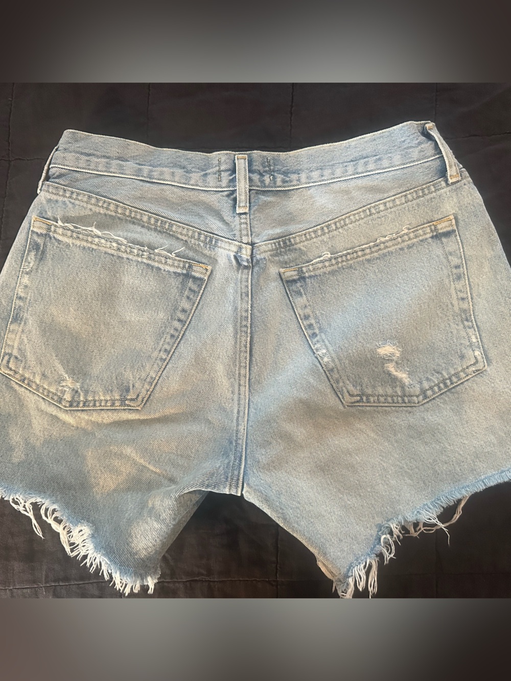 Agolde Parker Long Denim Shorts - Picture 2 of 3